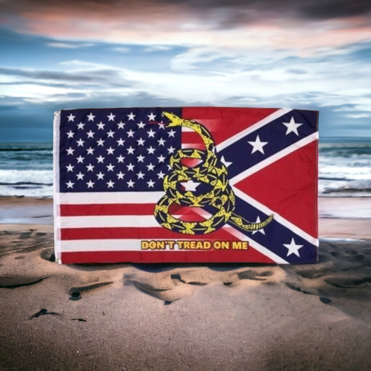 US / REBEL Bleed with Don't Tread On Me Snake