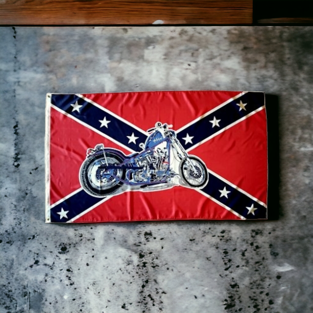 Battle Flag w/ Motorcycle