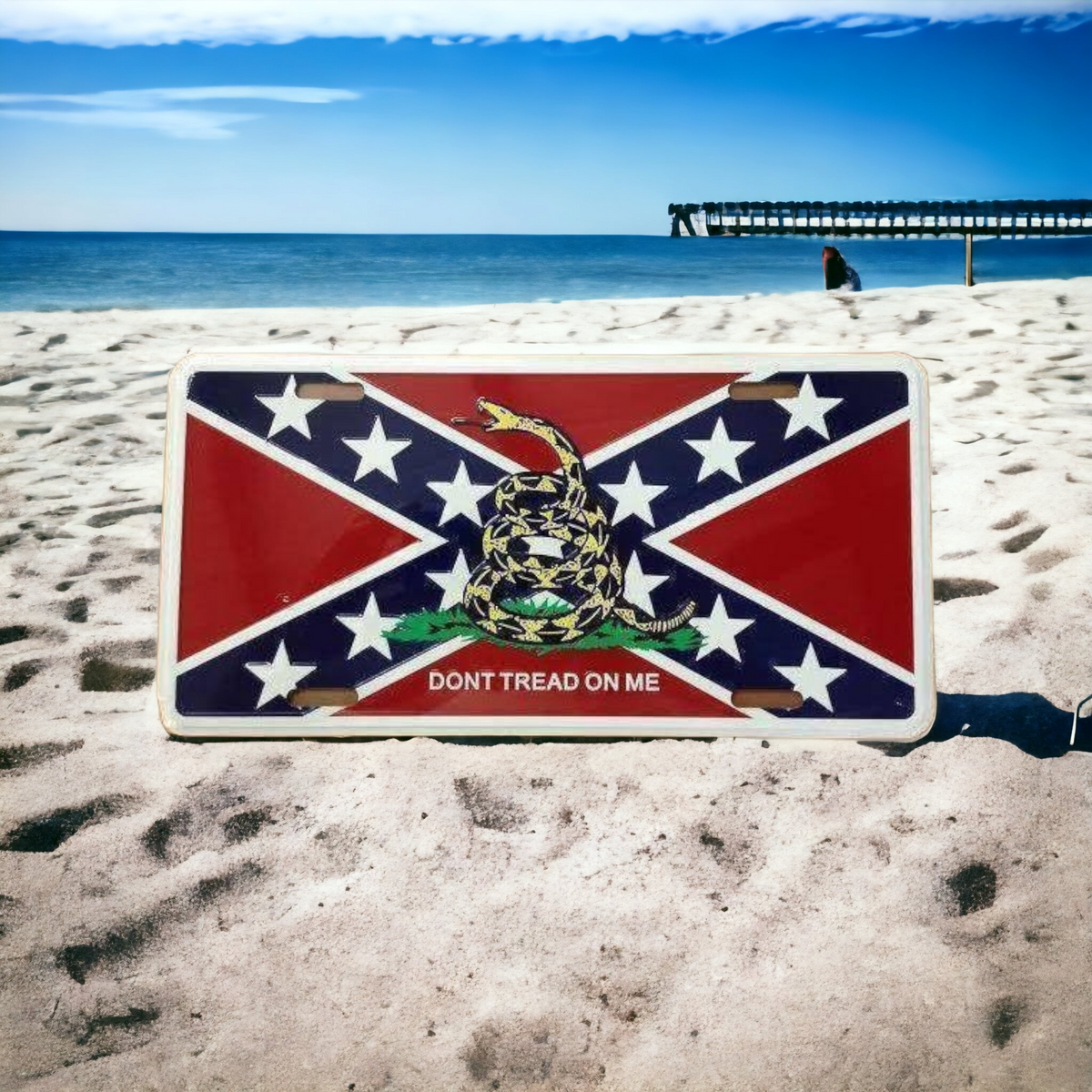 DTOM Battle Flag License Plate