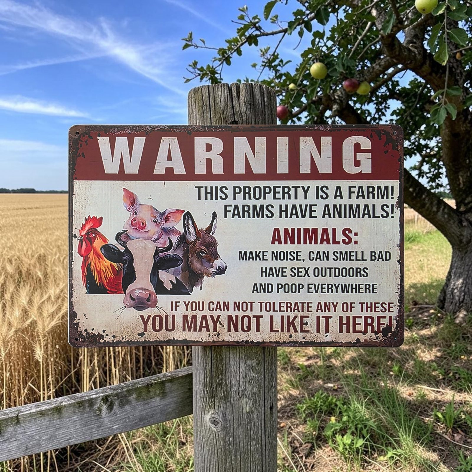 This Is A Farm (Tin Sign)