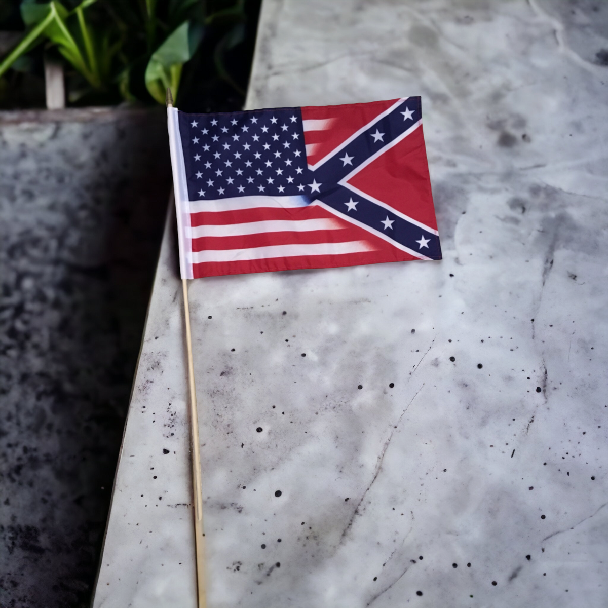 US Battle Flag Combo Gravesite Stick Flag
