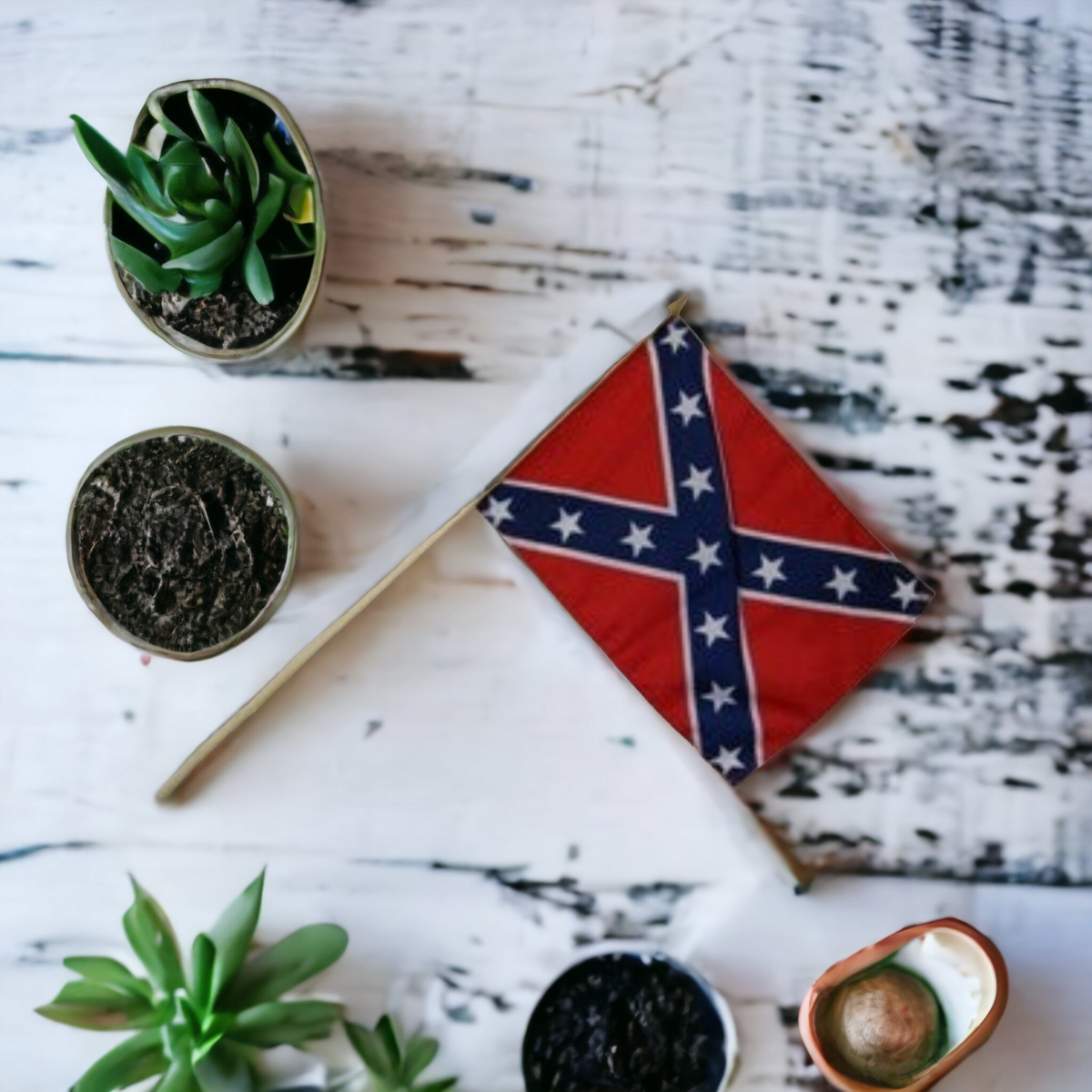 Battle Flag Gravesite Stick Flag