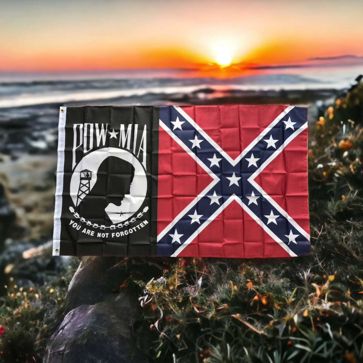 POW MIA / Battle Flag Combo