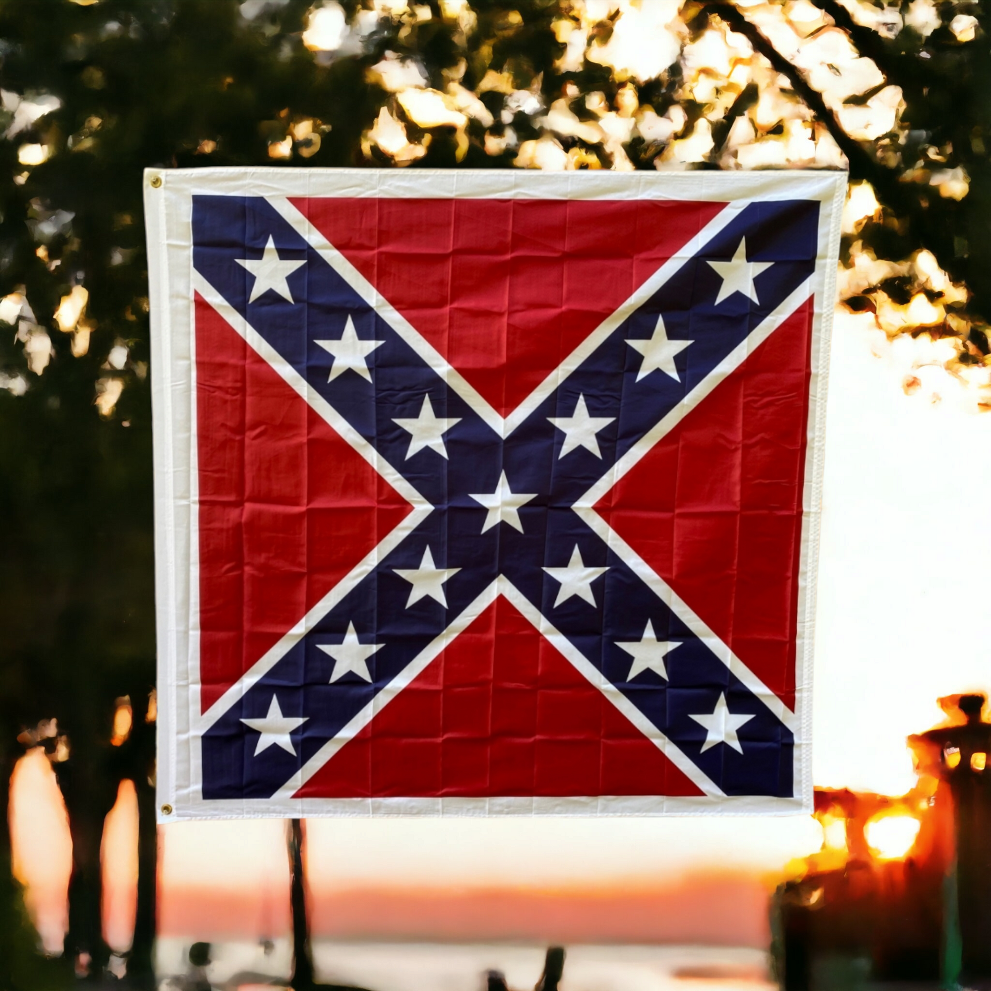 Square Battle Flag Premium Sewn Cotton Indoor Flag
